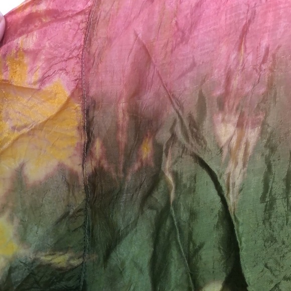 BOOM 1990’s OVERSIZED TIE DYE CRINKLE RAYON SHIRT BLOUSE ONE SIZE - Picture 6 of 9